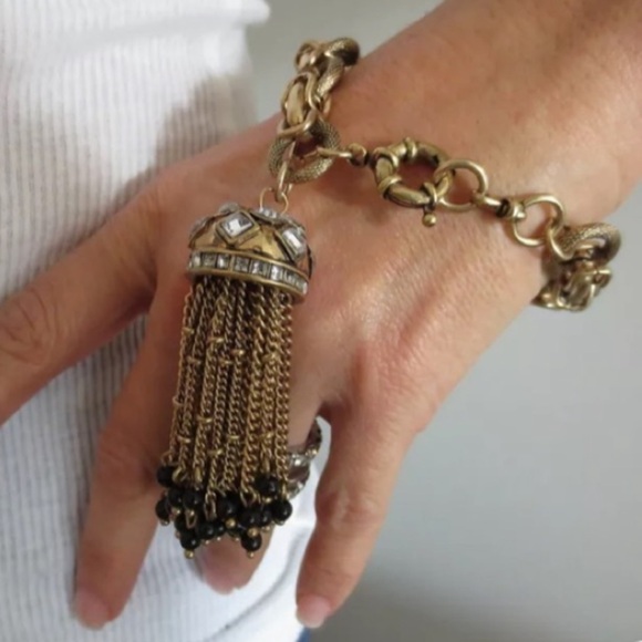 J. Crew vintage Tassels antique looking bracelet - Picture 2 of 11